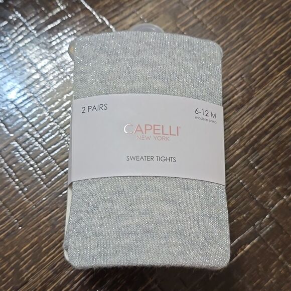 Capelli New York Sweater Tights 2-Pairs 6-12 Months - Picture 1 of 8